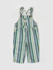 Goldie + Ace Evergreen Stripe Austin Denim Overalls-jumpsuits-and-overalls-Bambini