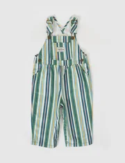 Goldie + Ace Evergreen Stripe Austin Denim Overalls-jumpsuits-and-overalls-Bambini