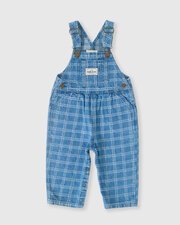Goldie + Ace Austin Denim Check Overalls-jumpsuits-and-overalls-Bambini