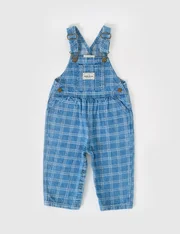 Goldie + Ace Austin Denim Check Overalls-jumpsuits-and-overalls-Bambini