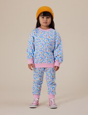 Goldie + Ace Seaside Daisy Terry Sweatpants-pants-and-shorts-Bambini