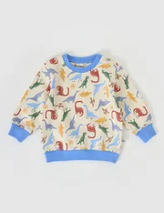 Goldie + Ace Dino-Mite Relaxed Terry Sweater-tops-Bambini
