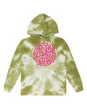 Santa Cruz Check Waste Dot Mono Front Hoodie-tops-Bambini