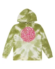 Santa Cruz Check Waste Dot Mono Front Hoodie-tops-Bambini