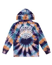 Santa Cruz Check Waste Dot Mono Front Hoodie-tops-Bambini
