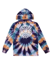 Santa Cruz Check Waste Dot Mono Front Hoodie-tops-Bambini