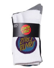 Santa Cruz Bold Shadow Dot Crew Sock 4 Pack-footwear-Bambini