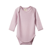 Nature Baby Merino LS Pointelle Bodysuit-bodysuits-and-rompers-Bambini