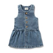 Wilson & Frenchy Denim Pinafore Dress-dresses-and-skirts-Bambini