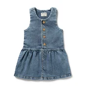 Wilson & Frenchy Denim Pinafore Dress-dresses-and-skirts-Bambini