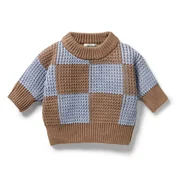 Wilson & Frenchy Knitted Check Jumper-tops-Bambini