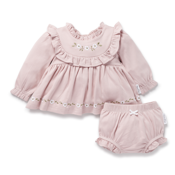 Aster & Oak Dress and Bloomer Set