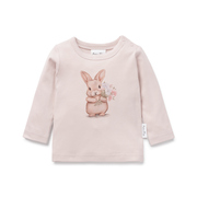 Aster & Oak Bunny Print LS Top-tops-Bambini