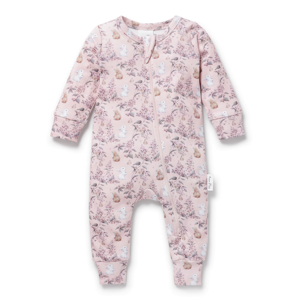 Aster & Oak Bunny Friends Zip Romper