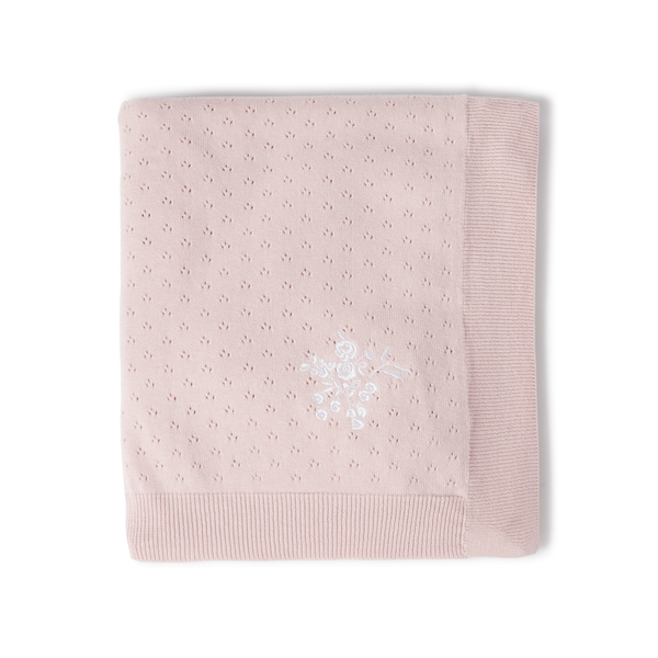 Aster & Oak Rose Blush Knit Blanket