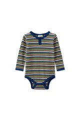 Milky Waffle Stripe Bubbysuit-bodysuits-and-rompers-Bambini