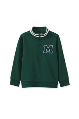 Milky Green Zip Sweat-tops-Bambini