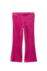 Milky Pink Velour Flares-pants-and-shorts-Bambini