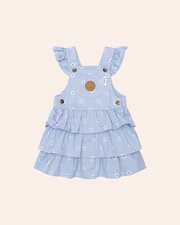 Huxbaby Ditsy Floral Tiered Overall Dress-dresses-and-skirts-Bambini