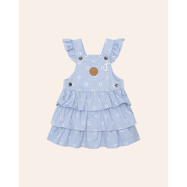 Huxbaby Ditsy Floral Tiered Overall Dress