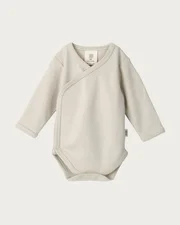 Babu Organic Cotton Kimono Bodysuit-bodysuits-and-rompers-Bambini
