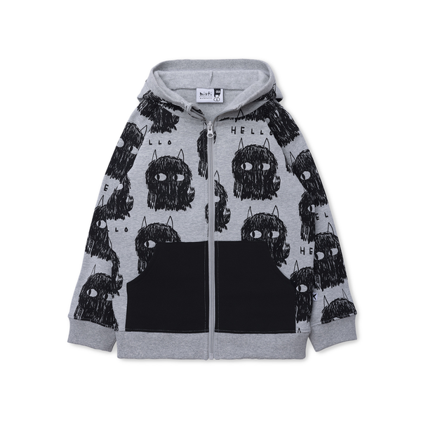 Minti Hello Monsters Furry Zip Up