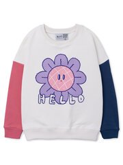 Minti Hello Bye Flower Furry Crew-tops-Bambini