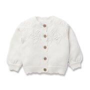 Aster & Oak Ivory Knit Cardigan-jackets-and-cardigans-Bambini