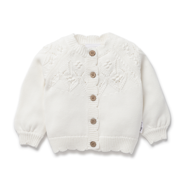 Aster & Oak Ivory Knit Cardigan