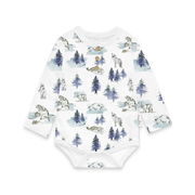 Aster & Oak Snow Animals Onesie-bodysuits-and-rompers-Bambini