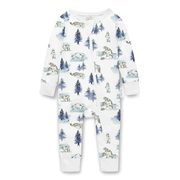 Aster & Oak Snow Animals Zip Romper-bodysuits-and-rompers-Bambini