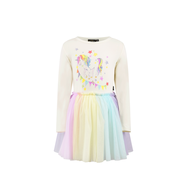 Rock Your Kid Unicorn Flags LS Circus Dress