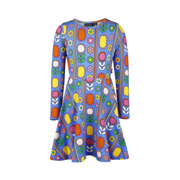 Rock Your Kid Nordic Floral LS Waisted Dress