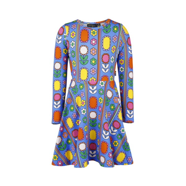 Rock Your Kid Nordic Floral LS Waisted Dress