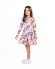 Rock Your Kid Unicorn Daisy LS Waisted Dress-dresses-and-skirts-Bambini