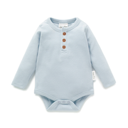 Aster & Oak Winter Sky Rib Onesie-bodysuits-and-rompers-Bambini