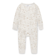 Aster & Oak Woodland Ditsy Zip Romper-bodysuits-and-rompers-Bambini