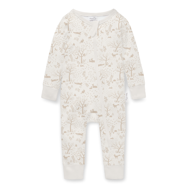Aster & Oak Woodland Ditsy Zip Romper