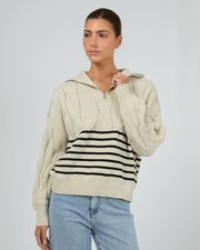 Silent Theory Astrid Quarter Zip Knit Sweater-jackets-and-cardigans-Bambini