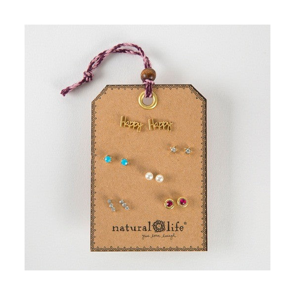 Natural Life Gypsy Earring Set Happy