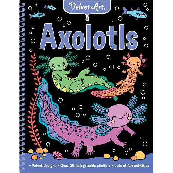 Velvet Art Axolotls Activity Book