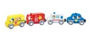 Hape Colourful Vehicle Fleet 4pc-toys-Bambini