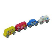 Hape Colourful Vehicle Fleet 4pc-toys-Bambini