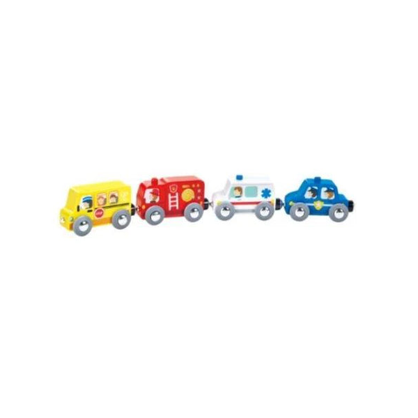 Hape Colourful Vehicle Fleet 4pc