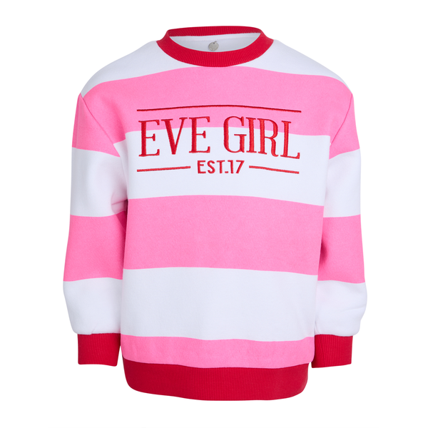 Eve Girl Contrast Stripe Crew