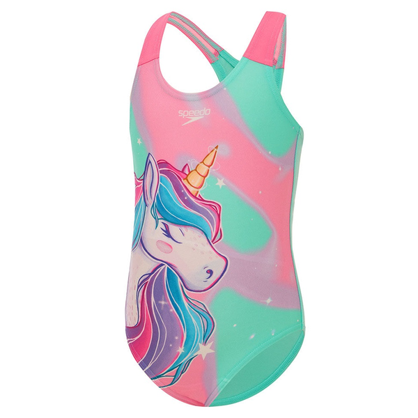 Speedo Toddler Girls Digi Print Unicorn One Piece