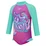 Speedo Girls LS Frill Swimsuit Aqua Purple
