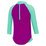 Speedo Girls LS Frill Swimsuit Aqua Purple