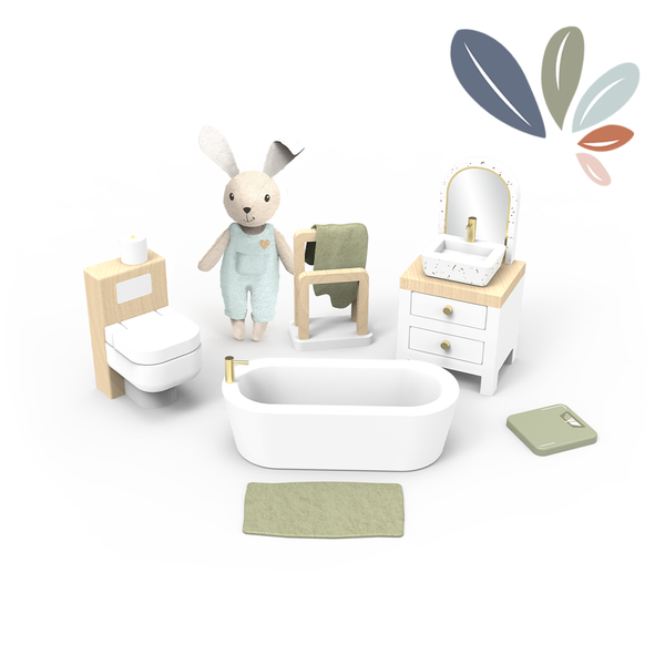 Speedy Monkey Doll House Bathroom plus 1 Character