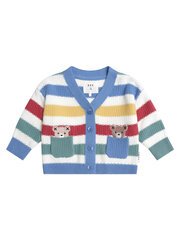 Huxbaby Peekaboo Hux Stripe Knit Cardi-tops-Bambini